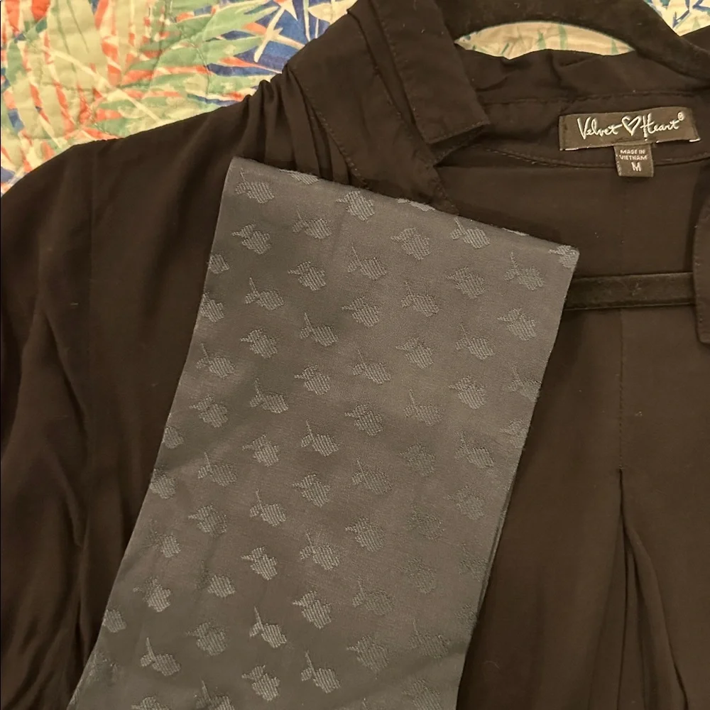 NWOT Zara Floral Jacquard Tie Waist, Obi-Style Fabric Sash, Wide Cummerbund Belt - Picture 6 of 8